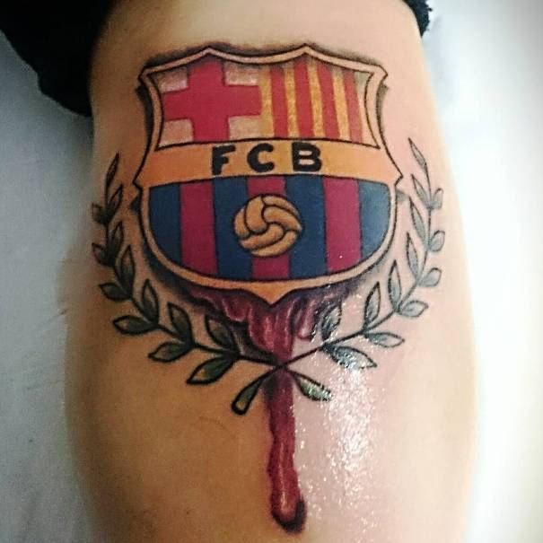татуировка Барселона кровавая